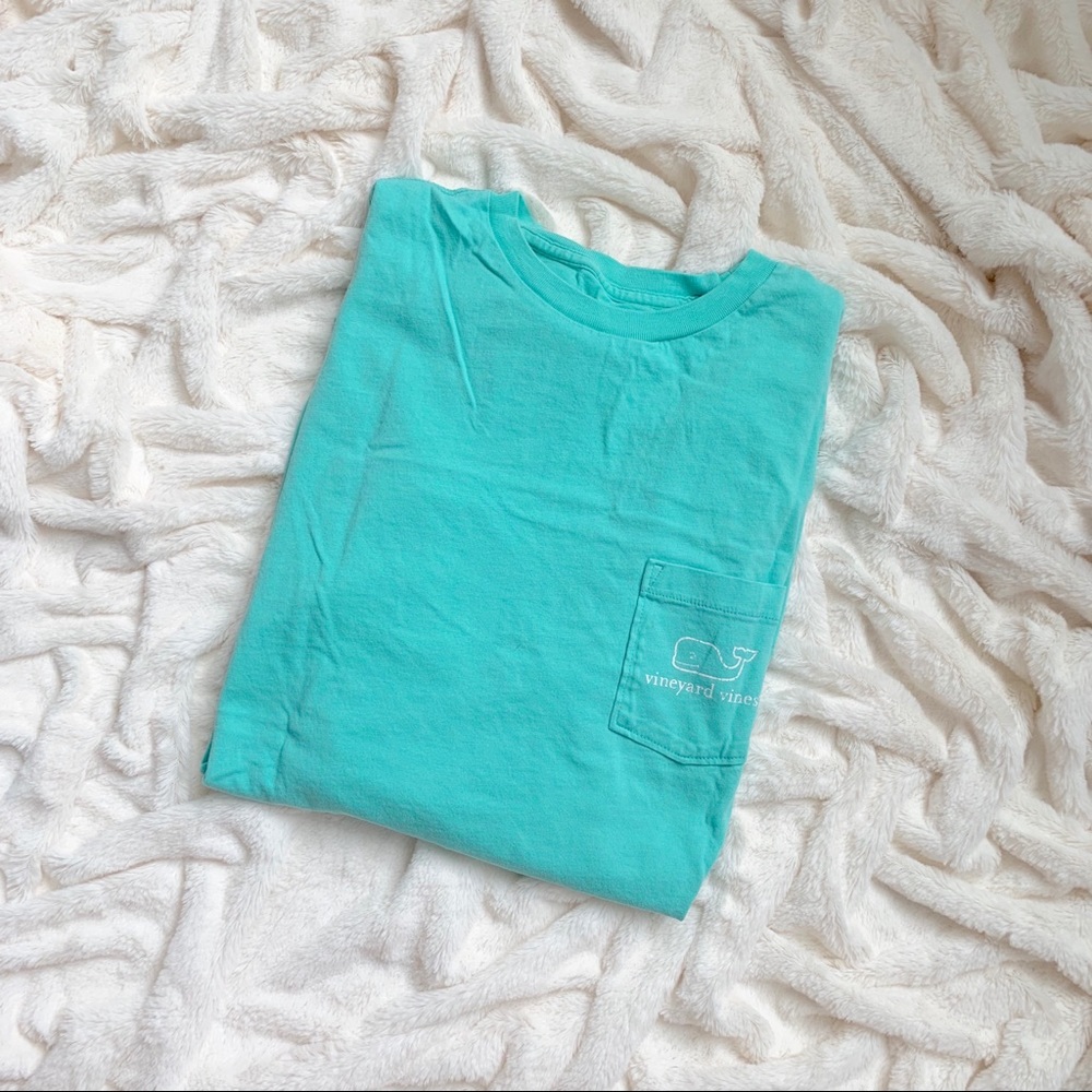 ⛔️SOLD Vineyard Vines Men’s Long Sleeve Pocket Tee - Mint - Picture 3 of 4